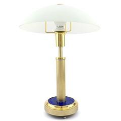 Белая настольная лампа «LIGHSTAR» из лазурита для интерьера спальни