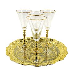 Хрустальный набор для вина «Богема» с подносом