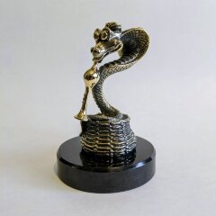 Бронзовая статуэтка «Змей весельчак» в подарок коллекционеру