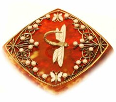 Шкатулка из янтаря «Стрекоза»