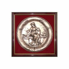 Картина гравюра «Девушка с голубем»