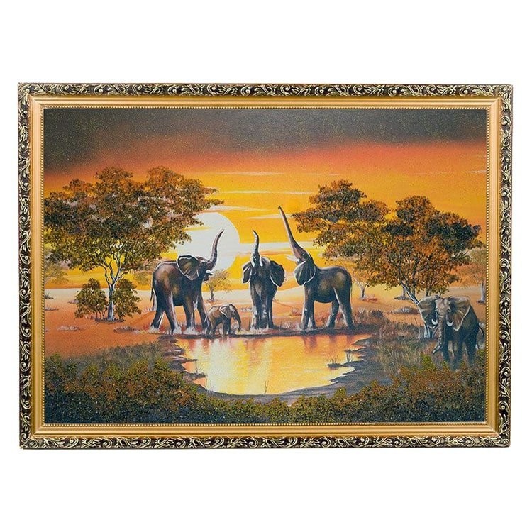 Репродукция картины «Африканские слоны»