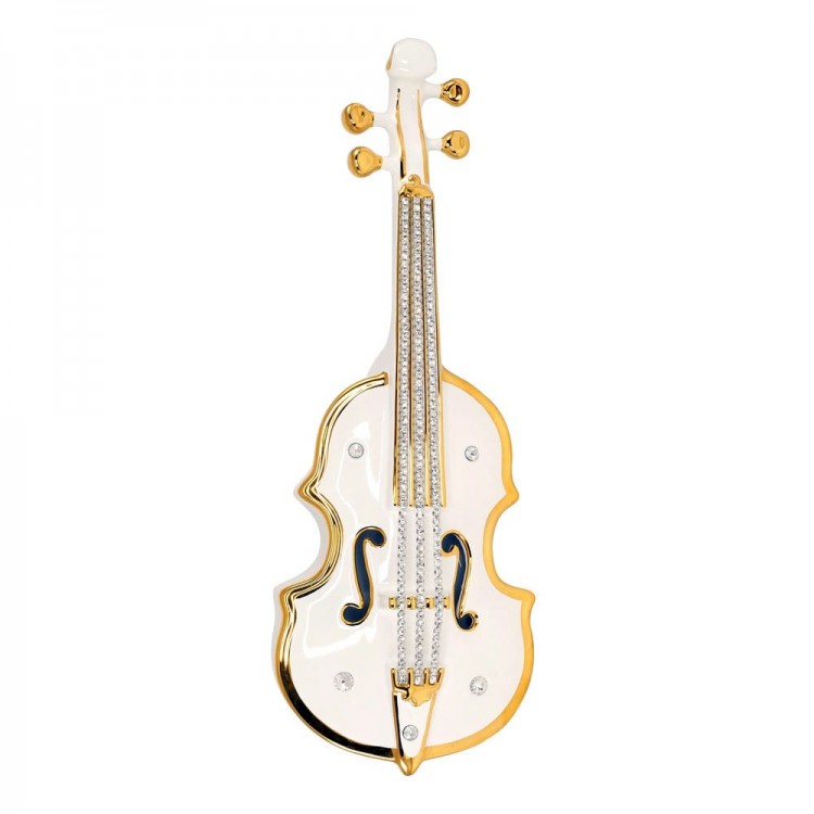 Сувенирная керамическая «Скрипка» с позолоченным декором