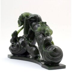 Сувенирная композиция «Семейство мышей» из зелёного нефрита