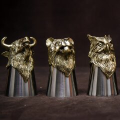 Набор стопки перевёртыши «Дикие звери» в подарочной коробке