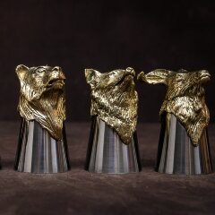 Набор стопки перевёртыши «Дикие звери» в подарочной коробке