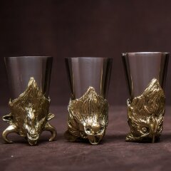 Набор стопки перевёртыши «Дикие звери» в подарочной коробке