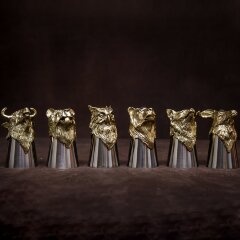 Набор стопки перевёртыши «Дикие звери» в подарочной коробке