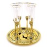 Позолоченный винный набор «Вальс» с подносом