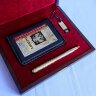 Подарочная обложка для паспорта «Герб России» с ручкой и флешкой (16 Gb