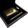 Подарочная обложка для паспорта «Герб России» с ручкой и флешкой (16 Gb
