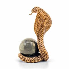 Бронзовая статуэтка «Кобра с шаром» в подарок коллекционеру