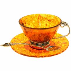 Чайная чашка из янтаря «Восточная»