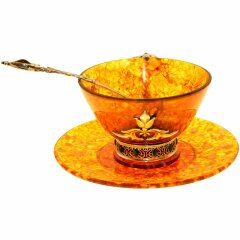 Чайная чашка из янтаря «Восточная»