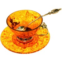 Чайная чашка из янтаря «Восточная»