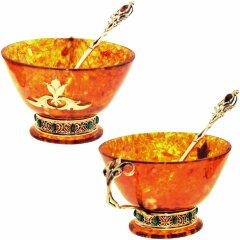 Чайная чашка из янтаря «Восточная»