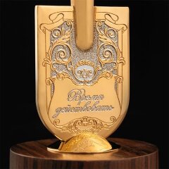 Сувенирная ручка «Лопата» с надписью мерч промо в подарочной коробке