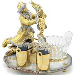 Водочный набор с икорницей «По щучьему велению» с рюмками для двух персон