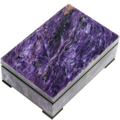 Декоративная шкатулка «Классическая» из камня чароит