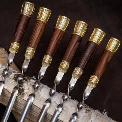 Подарочные шампуры «ВДВ» с деревянной рукоятью