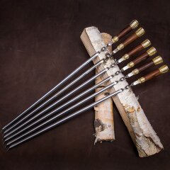 Подарочные шампуры «ВДВ» с деревянной рукоятью