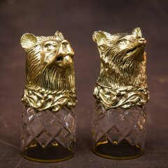 Хрустальные стопки перевёртыши «Дикие звери»