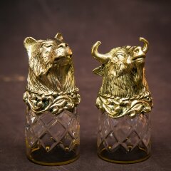 Хрустальные стопки перевёртыши «Дикие звери»