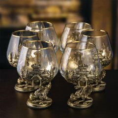 Подарочные бокалы для коньяка «Дракон» в подарок к новому 2024 году