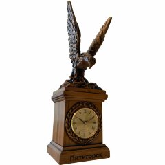 Часы настольные деревянные «Пятигорск» для интерьера кабинета
