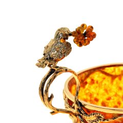 Чайная чашка из янтаря «Малиновка»