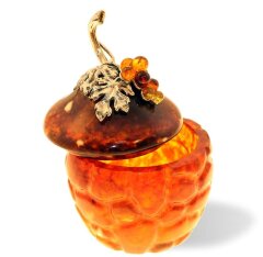 Шкатулка из янтаря «Виноград»