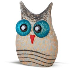 Интерьерная фигурка «Сова» (оранжевая) из художественного стекла