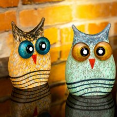 Интерьерная фигурка «Сова» (оранжевая) из художественного стекла