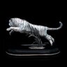 Серебряная фигурка «Тигр» на вулканическом камне обсидиан купить с доставкой по России