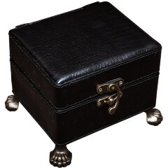 Чёрная подарочная шкатулка «Русский лес» с двумя стопками перевёртышами