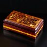 Деревянная шкатулка «Ларец» с мозаикой из натурального янтаря