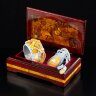 Деревянная шкатулка «Ларец» с мозаикой из натурального янтаря