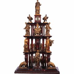 Напольные резные часы «Полководцы» для интерьера дома