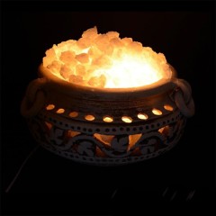 Солевая лампа «Горшочек» для ионизации воздуха интерьера дома