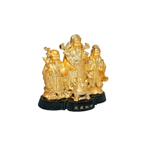 Сувенирный талисман из дерева «Звёздные старцы» — китайские божества богатства, здоровья и долголетия