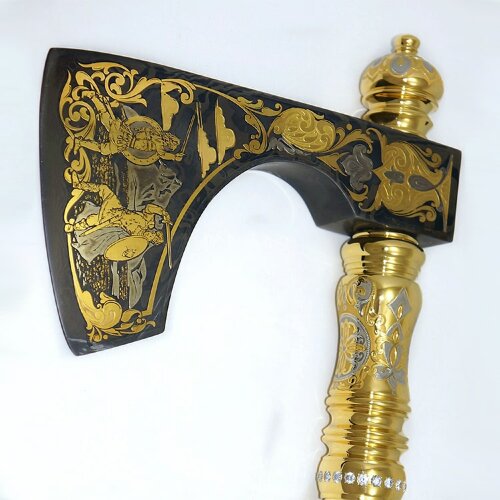 Подарочный топор «Схватка» из дамасской стали