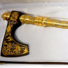 Подарочный топор «Схватка» из дамасской стали