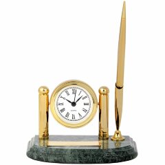 Письменный набор «Фортуна» с шариковой ручкой на часах