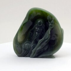 Сувенирная композиция «Старец» из зелёного нефрита
