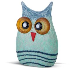 Интерьерная фигурка «Сова» (мятная) из художественного стекла