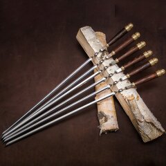 Подарочные шампуры «Футбол» с деревянной рукоятью