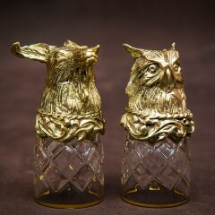 Коричневая подарочная шкатулка «Русский лес» с двумя стопками перевёртышами