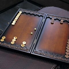 Резные нарды «Петропавловский собор» из массива дерева