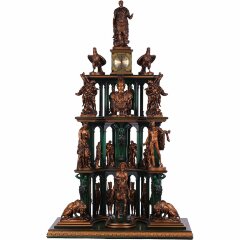 Напольные резные часы «Полководцы» для интерьера кабинета — Премиум подарки