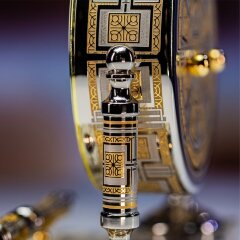 Настольные кабинетные часы «SKELETON» с письменной ручкой